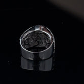Frosty CZ Rhodium Ring